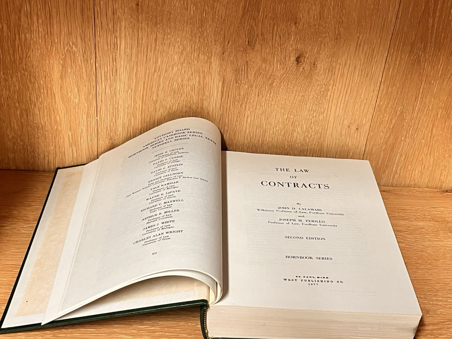 THE LAW OF CONTRACTS By John D. & Perillo Calamari 2nd Edition Hardcover 1977