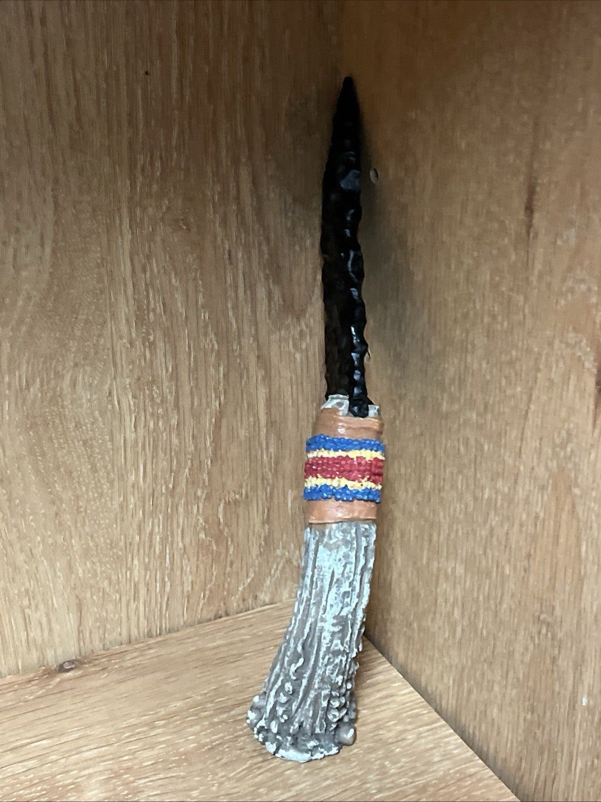 Lava Obsidian,Handmade Winchester Dagger Knife, Wrapped In Bohemian Beads 5”/8”