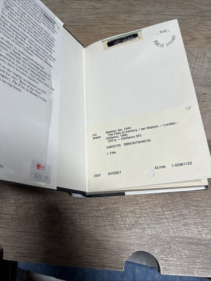 The Flies of Memory by Ian Watson ( UK Edition)