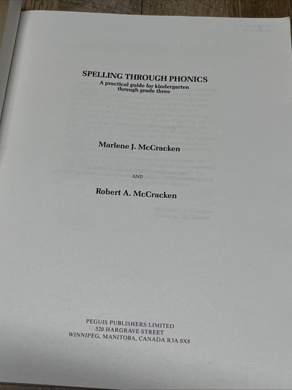 Spelling Through Phonics by McCracken, Marlene J.; McCracken, Robert A. teachers