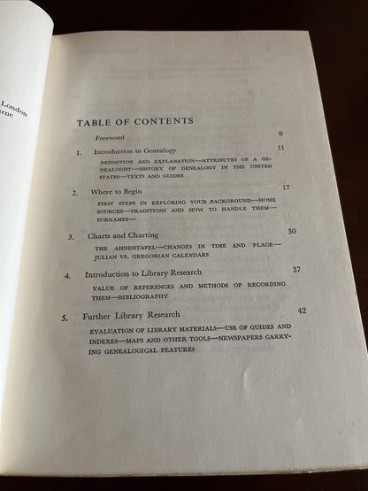 KNOW YOUR ANCESTORS  A Guide to Genealogical Research 1966 by Ethel W. Williams