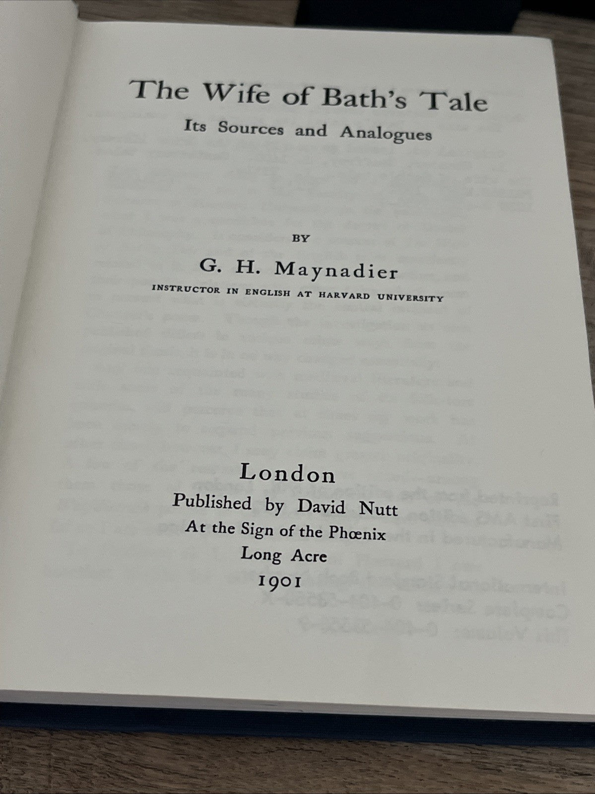 the wife of bath’s tale its source and analogues g.h maynadier 1972