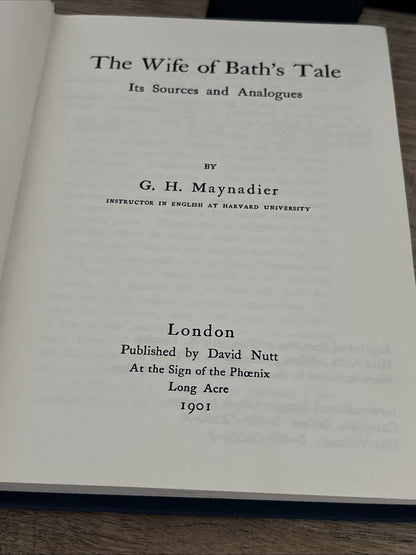 the wife of bath’s tale its source and analogues g.h maynadier 1972
