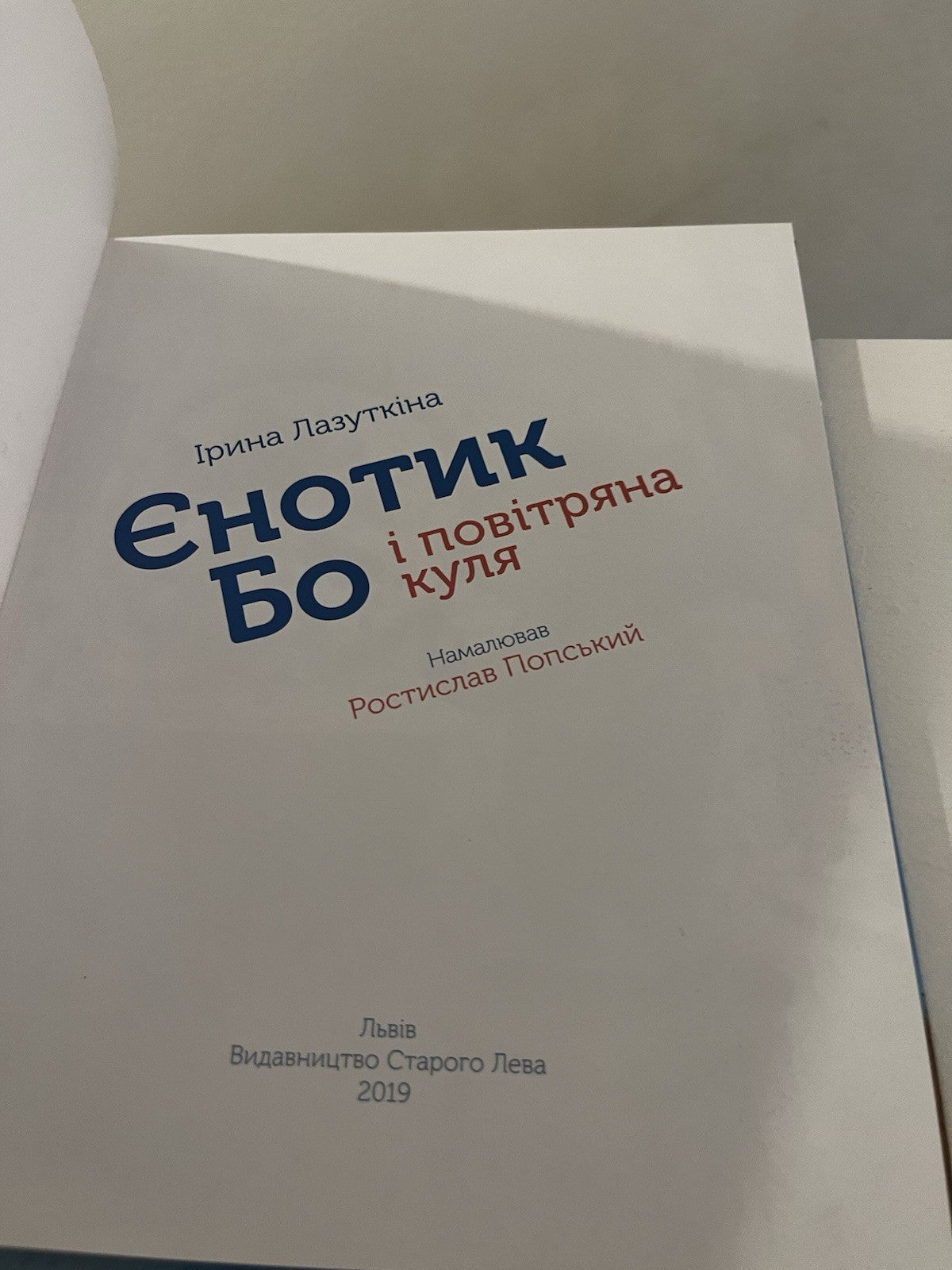 Book In Ukrainian Єнотик Бо і повітряна куля Ірина Лазуткін Irina Lazutkina Bo