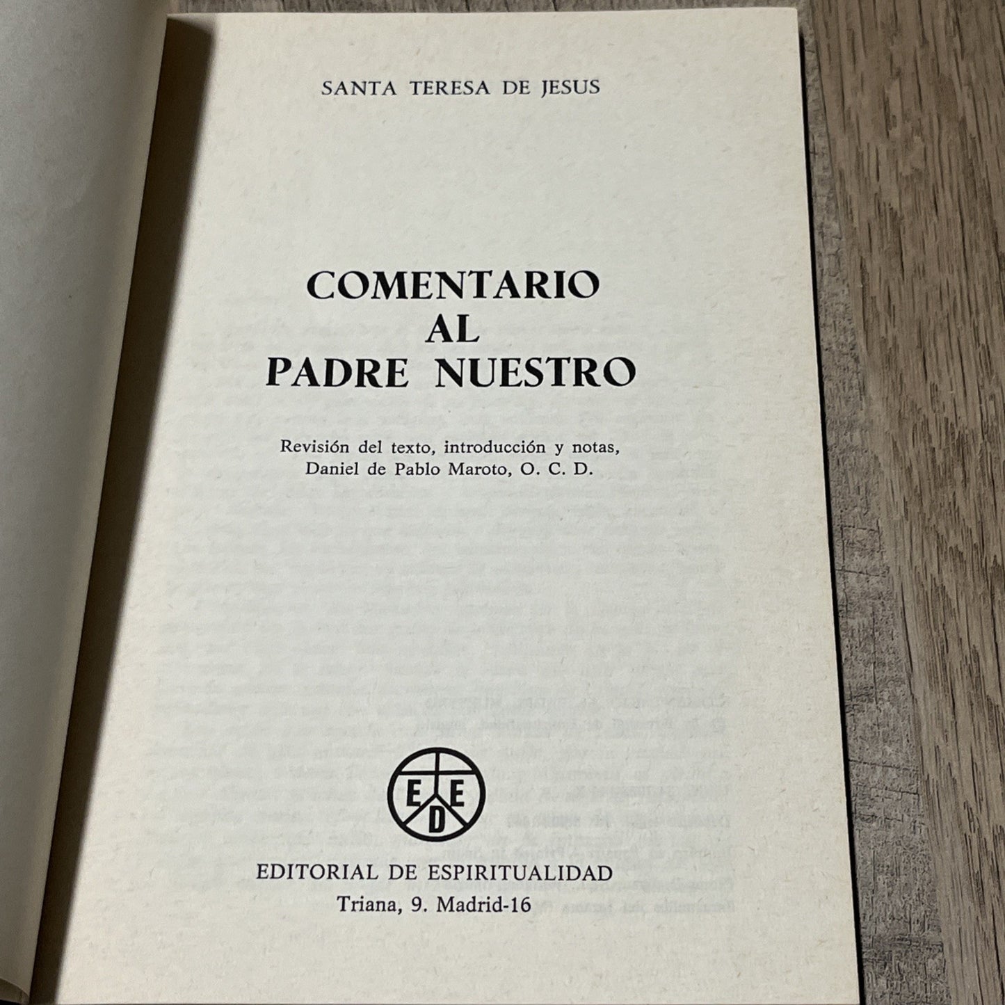 Santa Teresa de Jesús , Comentario al Padre Nuestro