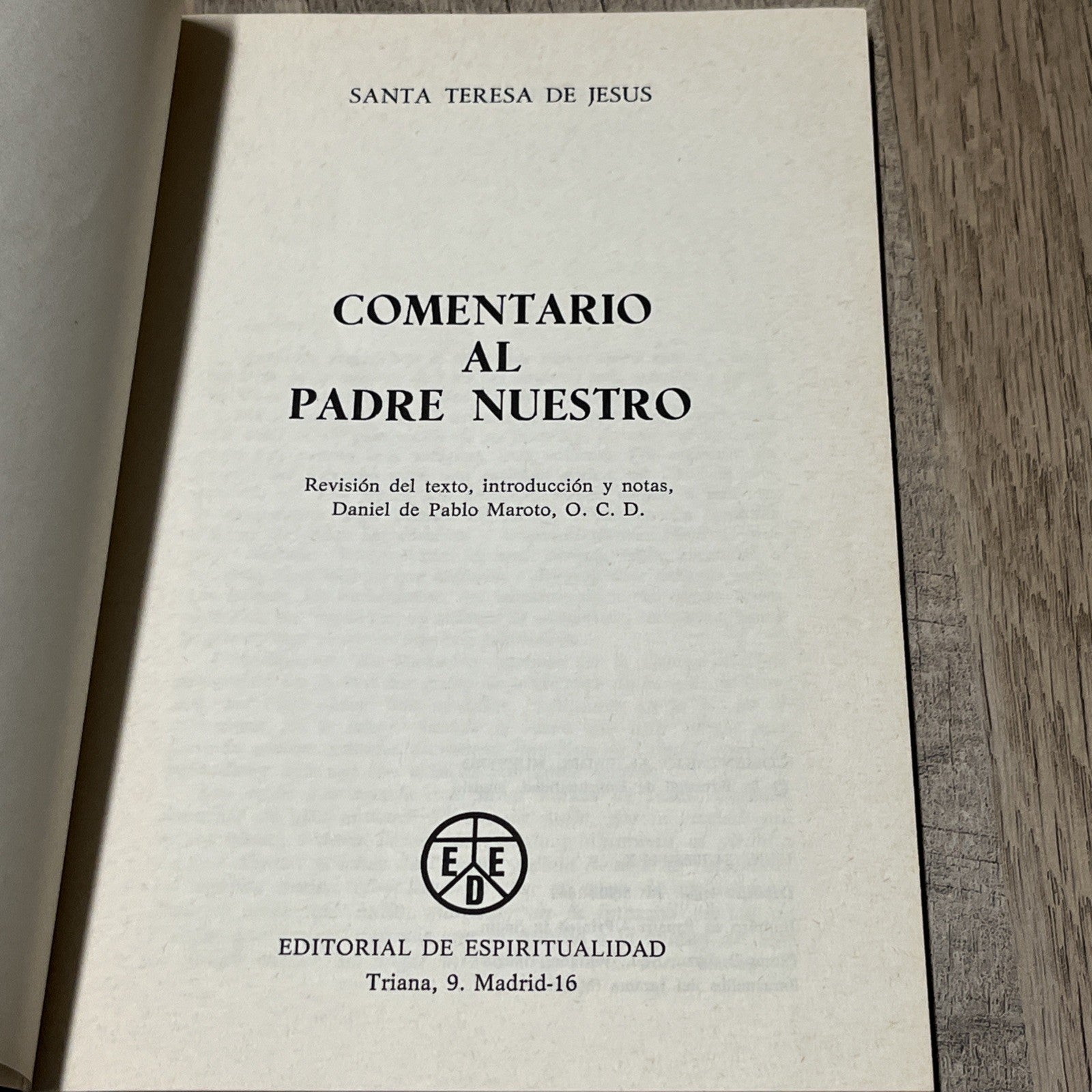 Santa Teresa de Jesús , Comentario al Padre Nuestro