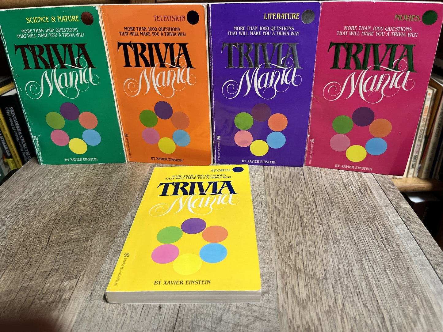 Trivia Mania Xavier Einstein 1984 Third Printing Box Lot 5 Movies Sports History