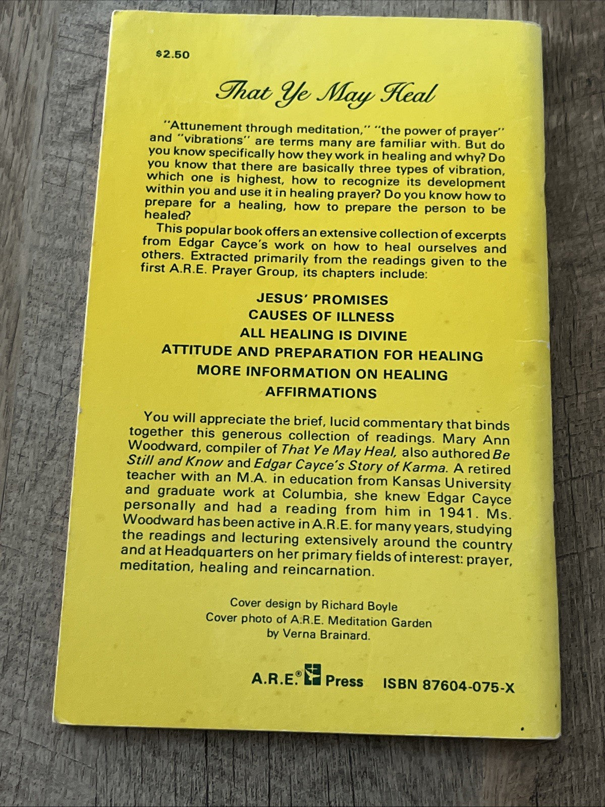 That Ye May Heal Mary Anne Woodward Compiled From Edgar Cayce Readings  1970