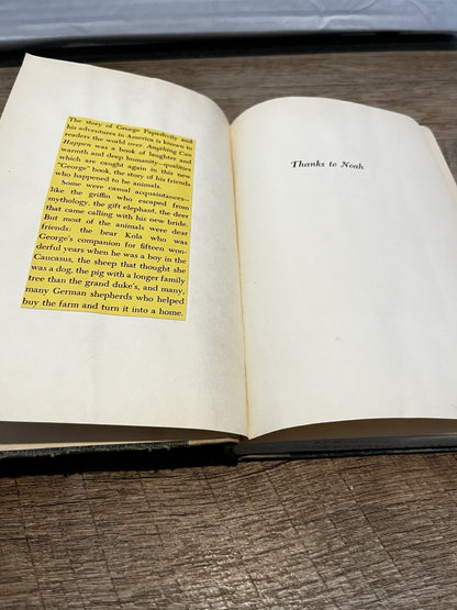 Thanks To Noah George And Helen Papashvily  HC 1951 Vintage Book