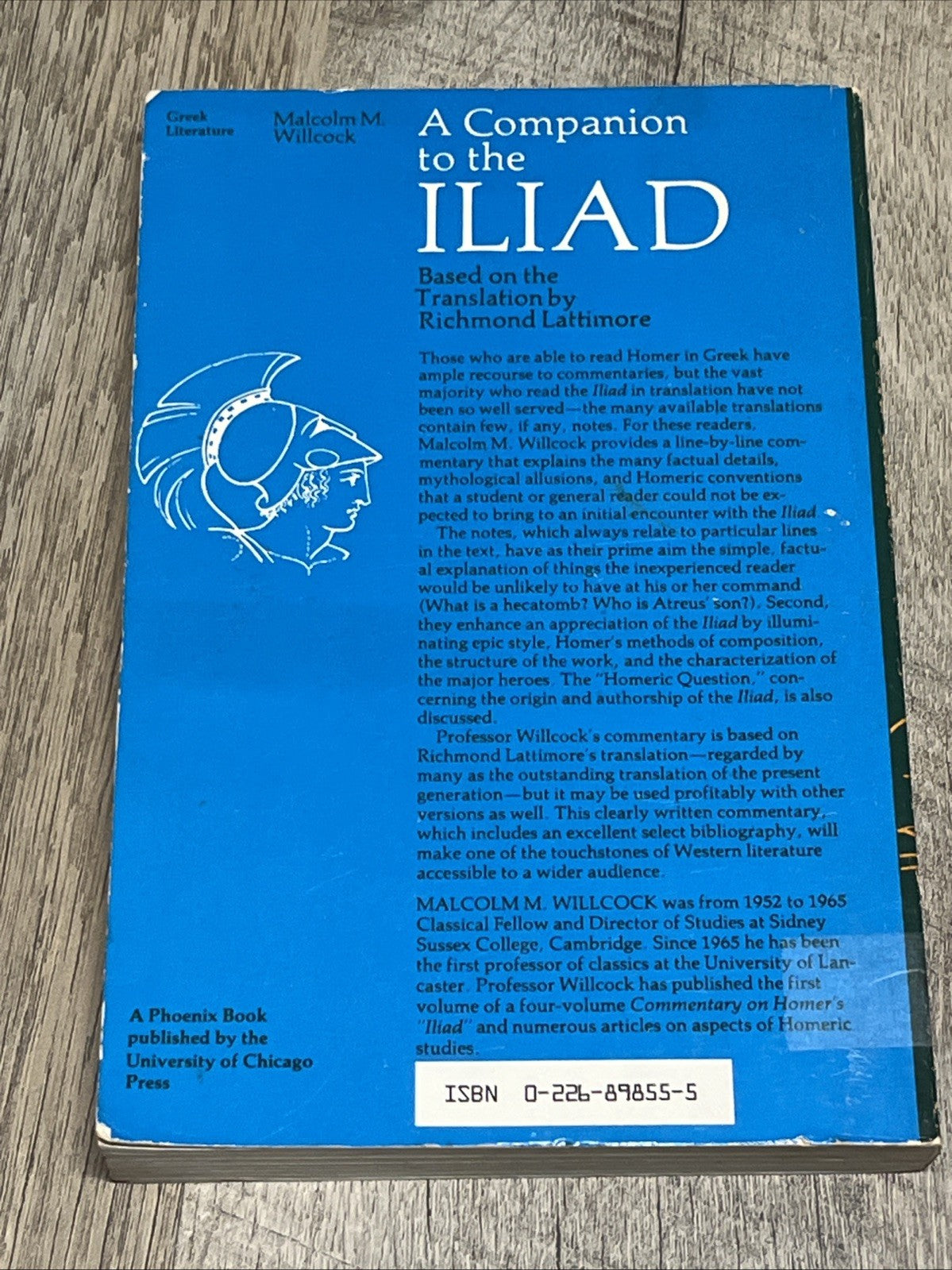 Companion to the Iliad : Based on the Translation by Richmond Lattimore, Pape...