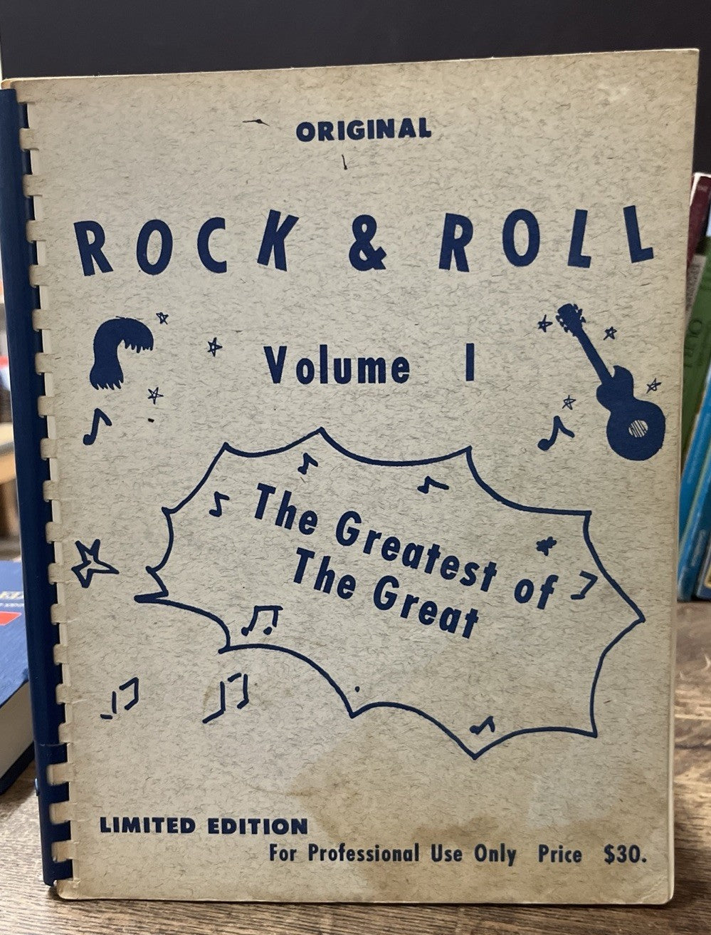 ROCK & ROLL THE GREATS VOL#1 SHEET MUSIC CATALOG USED. LIMITED EDITION