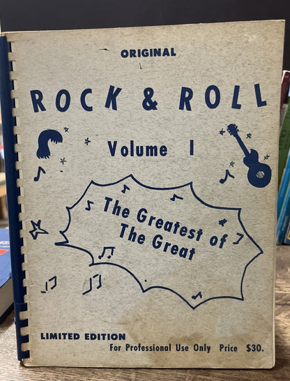 ROCK & ROLL THE GREATS VOL#1 SHEET MUSIC CATALOG USED. LIMITED EDITION