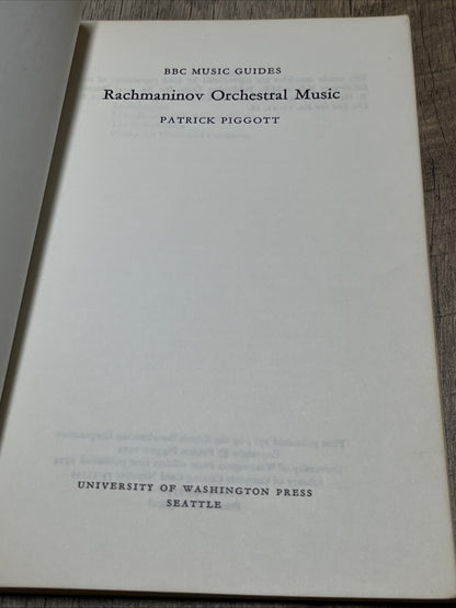Rachmaninov Orchestral Music Patrick Piggott BBC Guides Softcover 1974
