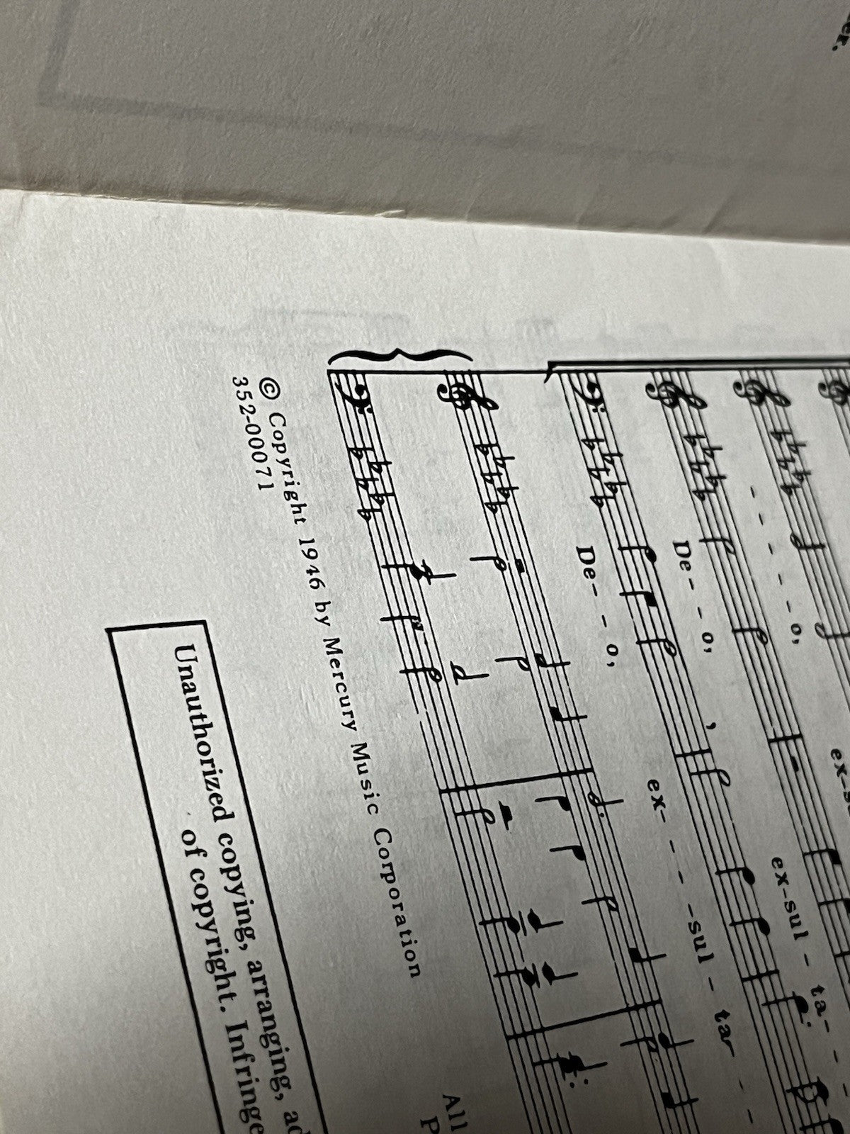 Vintage Scarlatti Exultate Deo & Three Latin Motets SATB Chorus A Cappella
