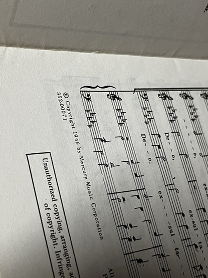 Vintage Scarlatti Exultate Deo & Three Latin Motets SATB Chorus A Cappella