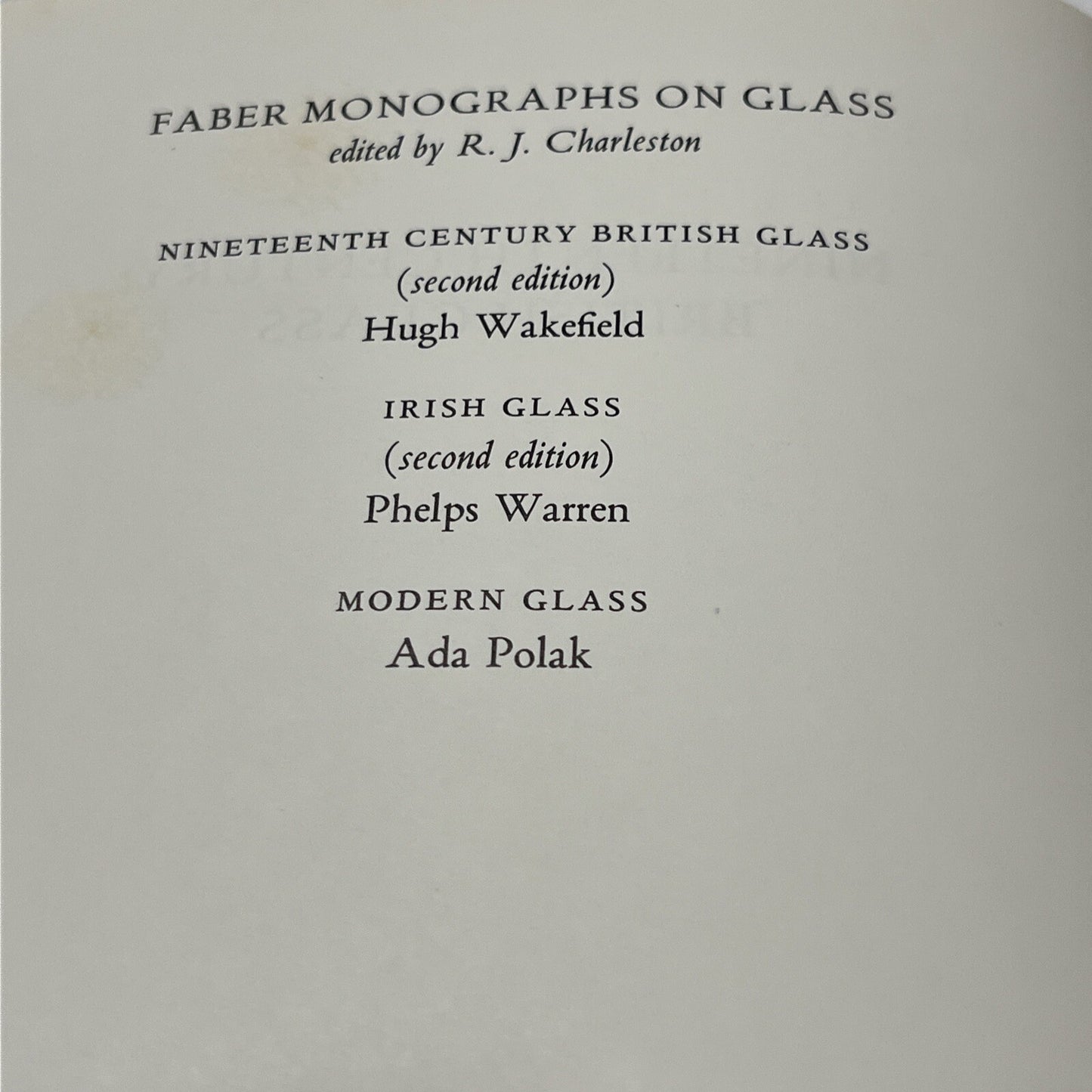 NINETEENTH CENTURY BRITISH GLASS SECOND EDITION by Hugh Wakefield 1982