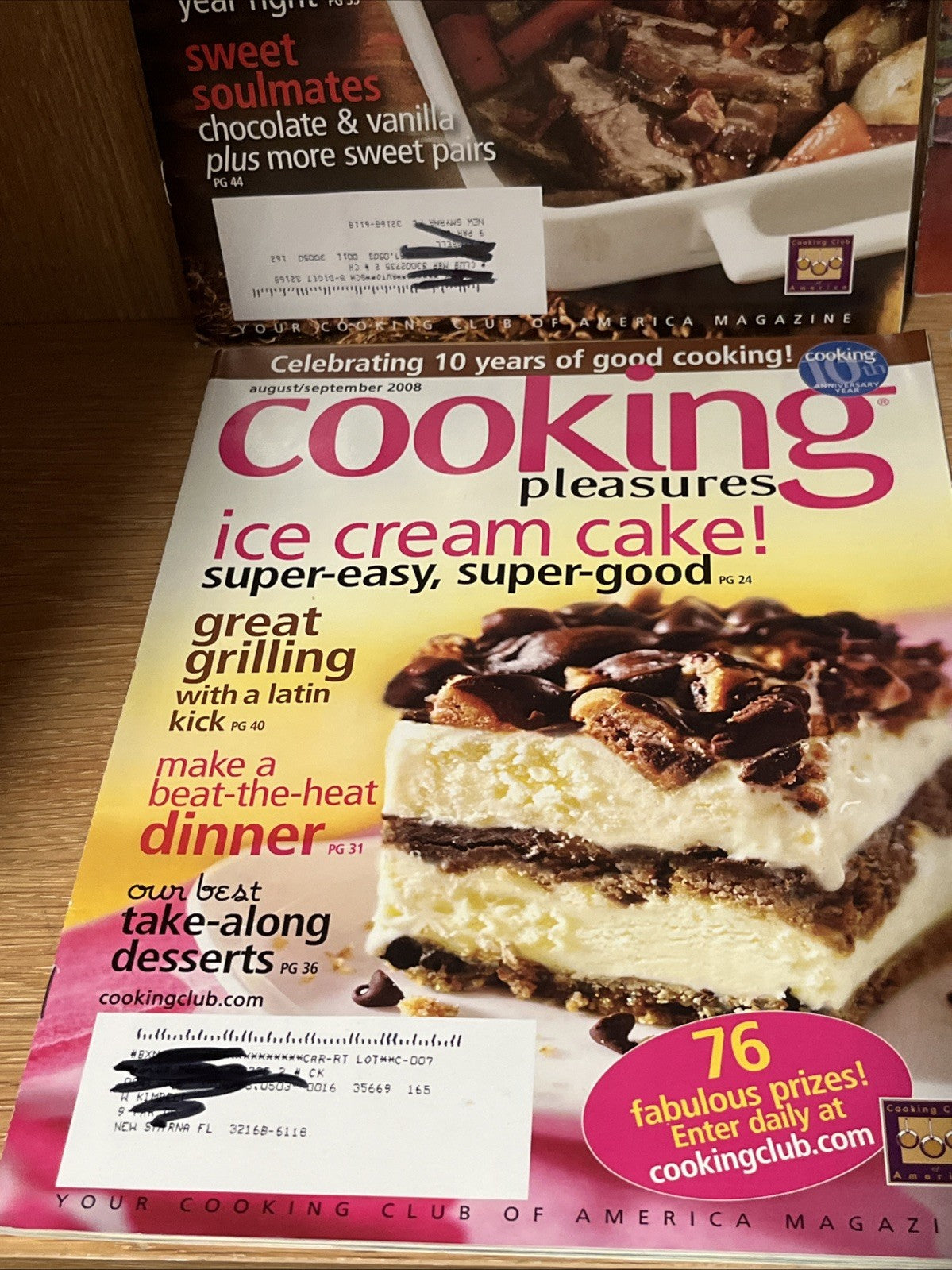 Cooking Pleasures Magazines 6 In Sets 2008/2009 Recipe Cooking Book