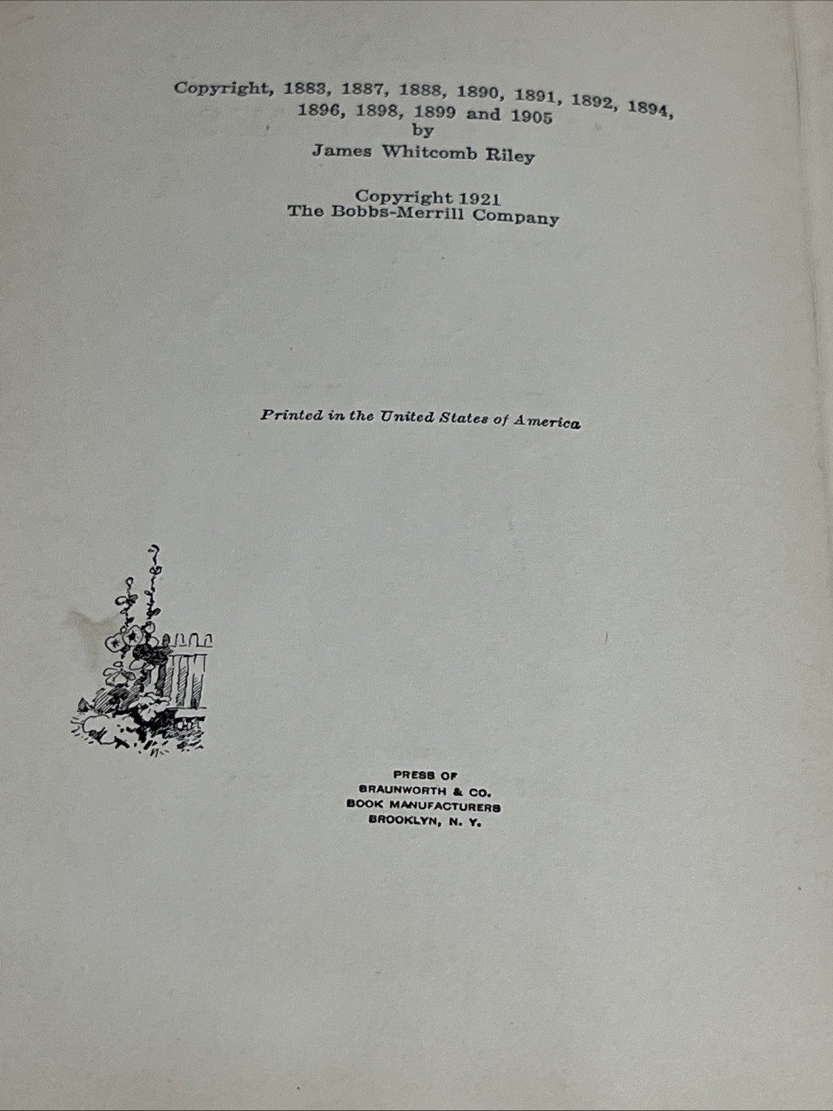 Riley Farm Rhymes Book 1921 James Whitcomb Riley