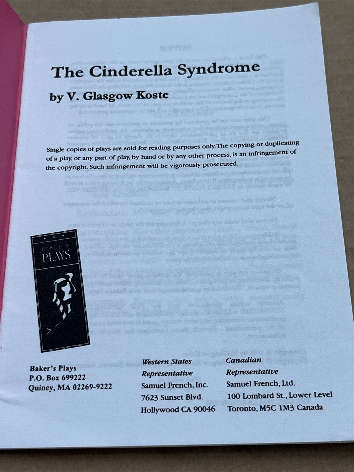 The Cinderella Syndrome by V. Glasgow Koste