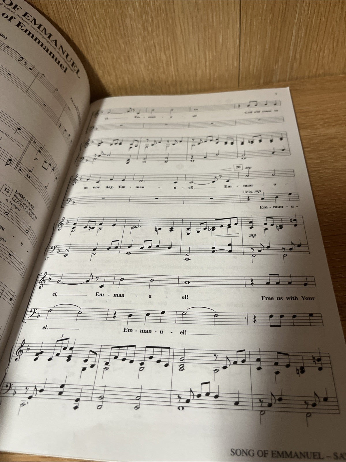 Lot of 3 Song of Emmanuel (A Cantata for Christmas) SATB composed Lloyd Larson