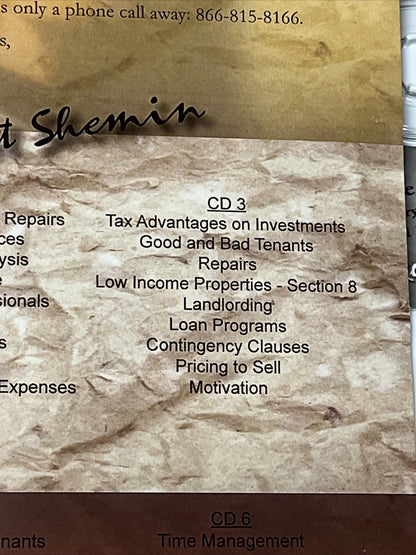 Making Your Fortune in Real Estate Success Simplified DVD Vol 1-6 Robert Shemin