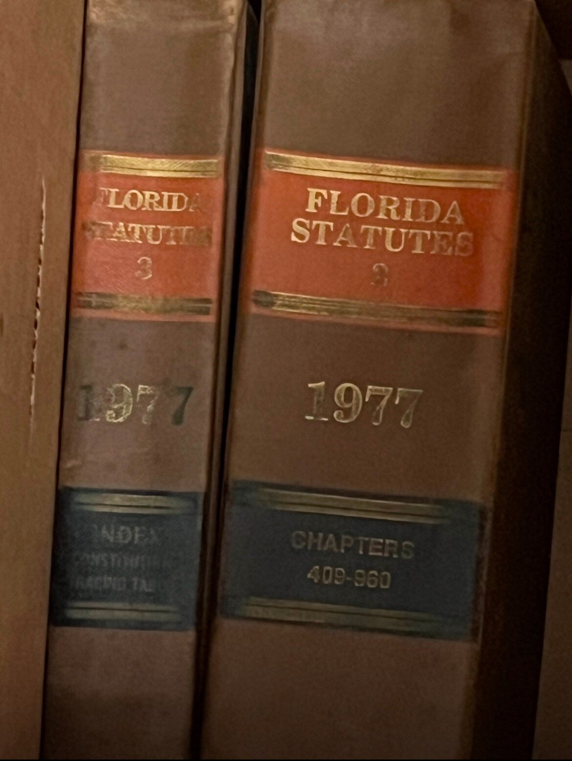1977 Florida Statutes Book, State of Florida Publication, Legal Reference Book