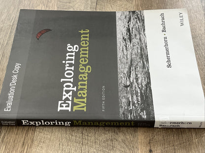 Exploring Management, Fifth - Paperback, by Schermerhorn Jr. John -**Excellent**