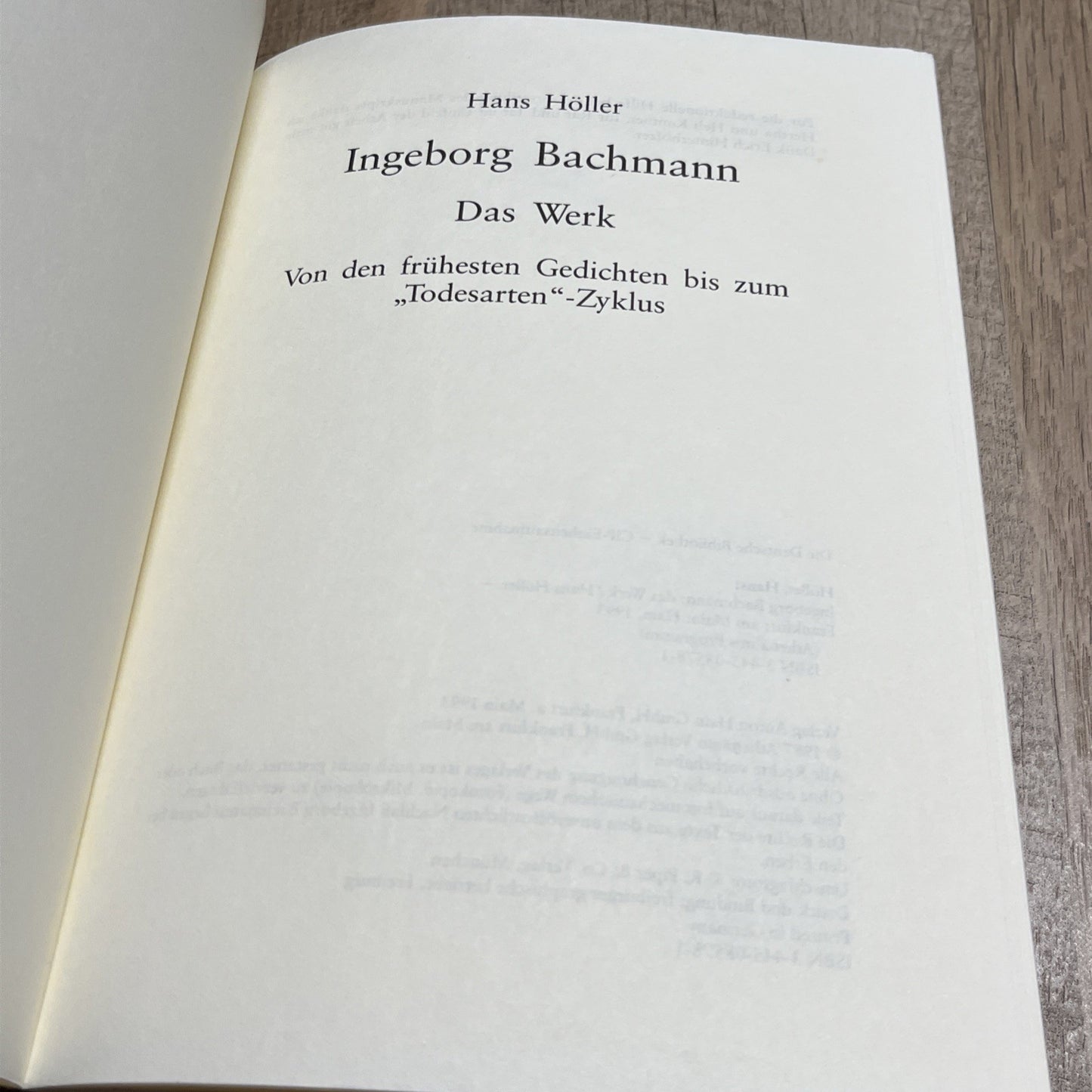 Ingeborg Bachmann Das Werk. Von den frühesten Gedichten bis zum "Todesarten"-Zyk