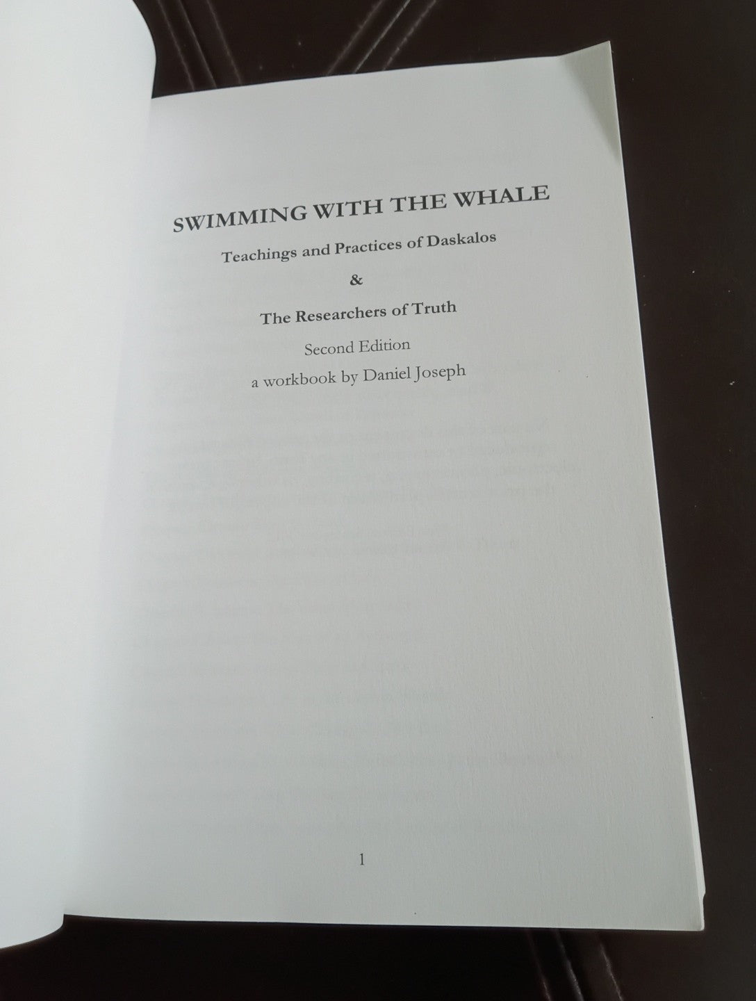 Swimming with the Whale: The Miracles, Wonders  Healings of Daskalo - **MINT**