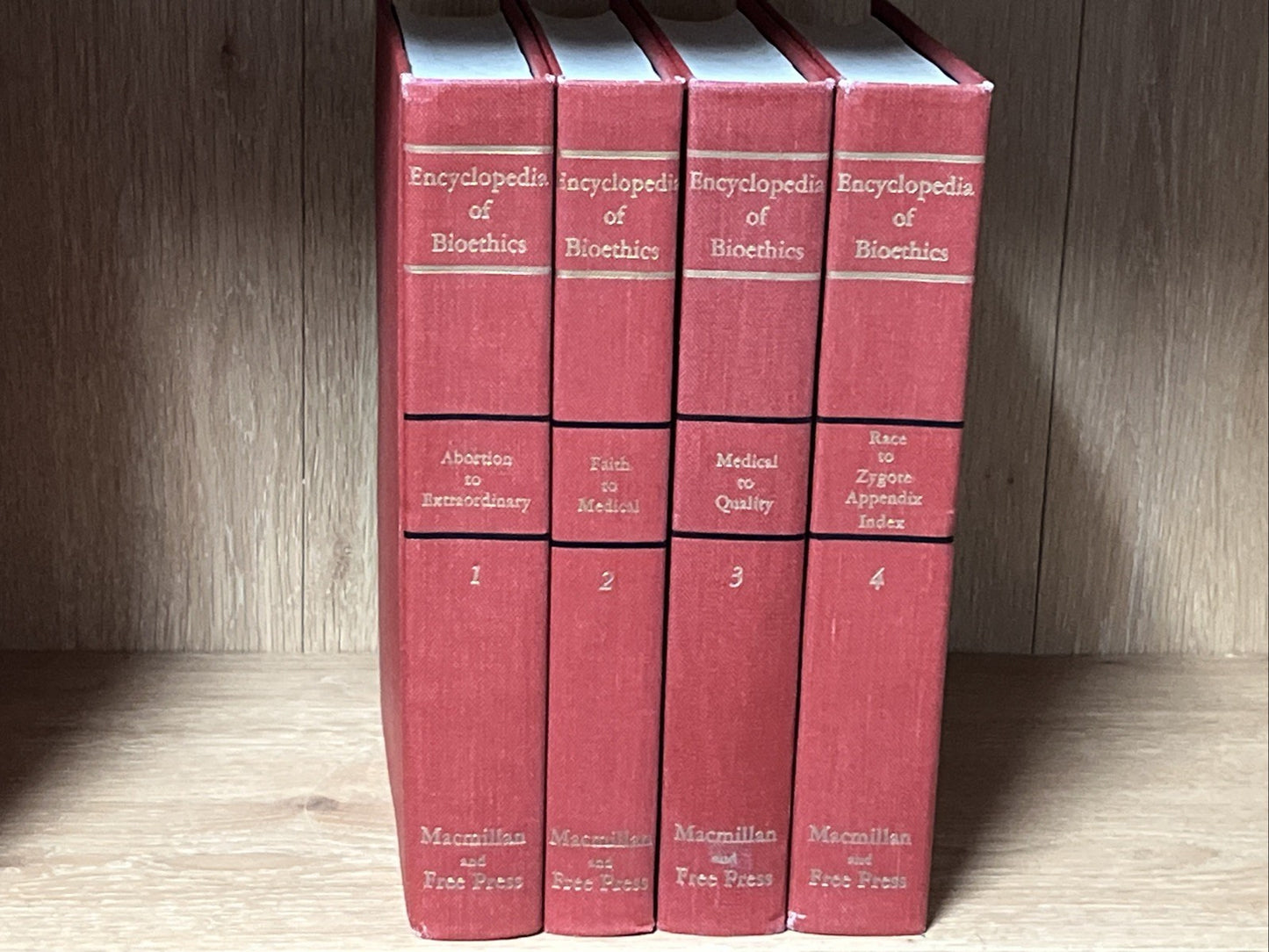 Encyclopedia Of Bioethics  Vol. 1  - 4 Medical Book,1978 1st Printing Ex-Library