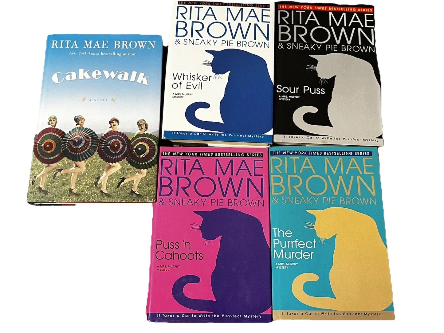 Rita Mae Brown Books 5 Lot Mrs. Murphy Mystery Rita Mae Brown Hardcover A Novel