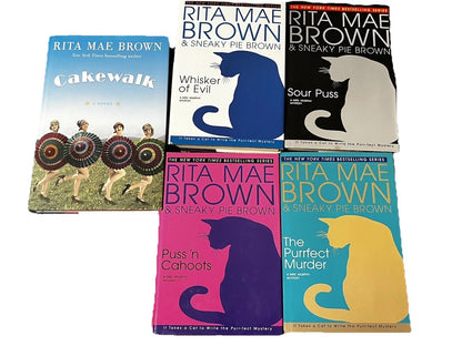 Rita Mae Brown Books 5 Lot Mrs. Murphy Mystery Rita Mae Brown Hardcover A Novel