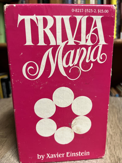 Trivia Mania Xavier Einstein 1984 Third Printing Box Lot 5 Movies Sports History