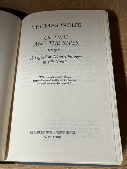 Thomas Wolfe 1st Edition Of Time And The River & Look Homeward Angel 1935 /1957