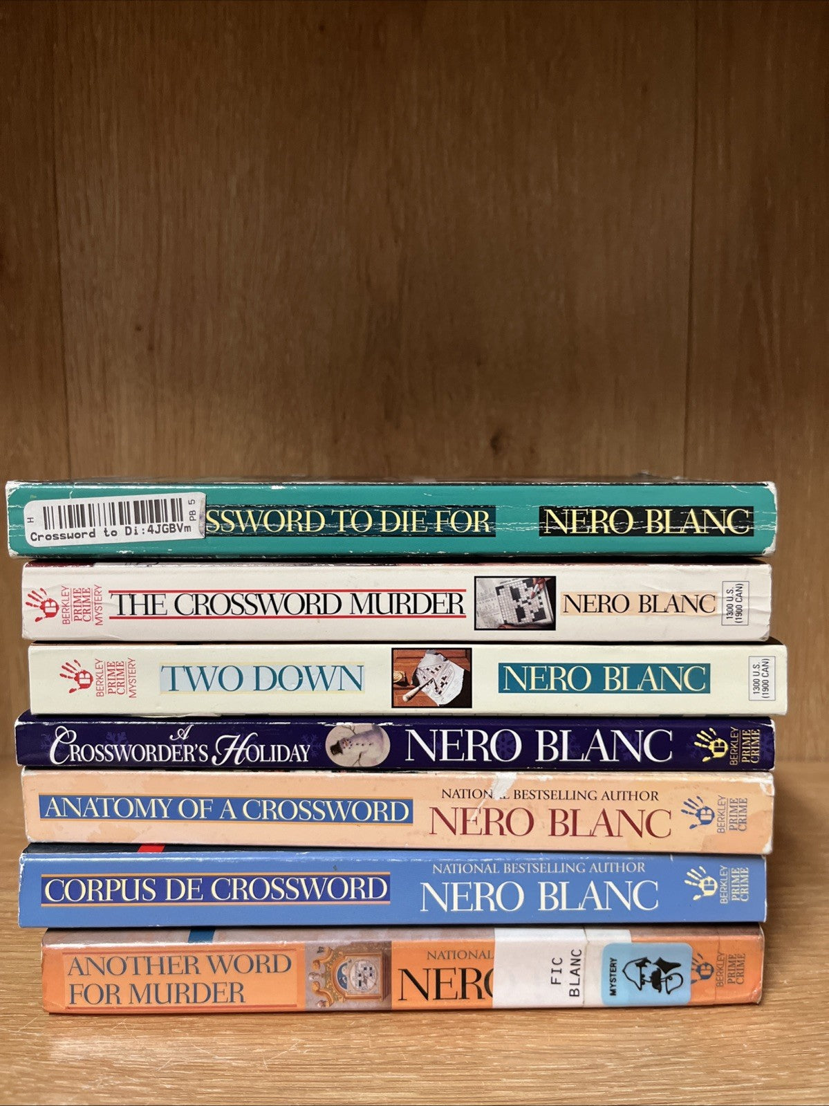 Nero Blanc  Books Lot of 7 Crossword books