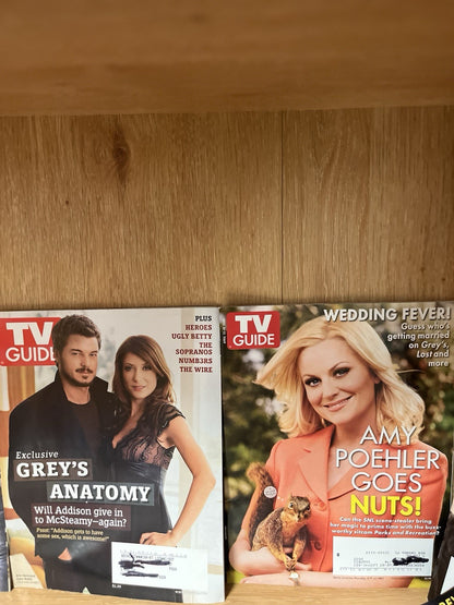 Lot of 30 TV Guide Magazine Issues 1999/2005/2006/2007/2008/2009/2010/2011/2012