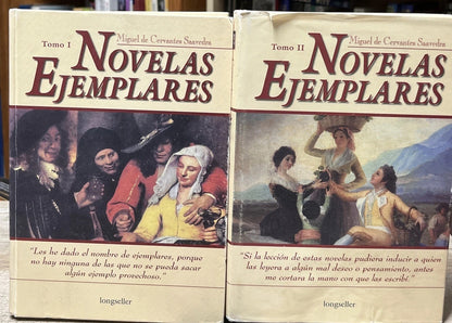 Novelas Ejemplares Hardcover Miguel de Cervantes Tomo 1 y 2  (7 y 8 ) 2001