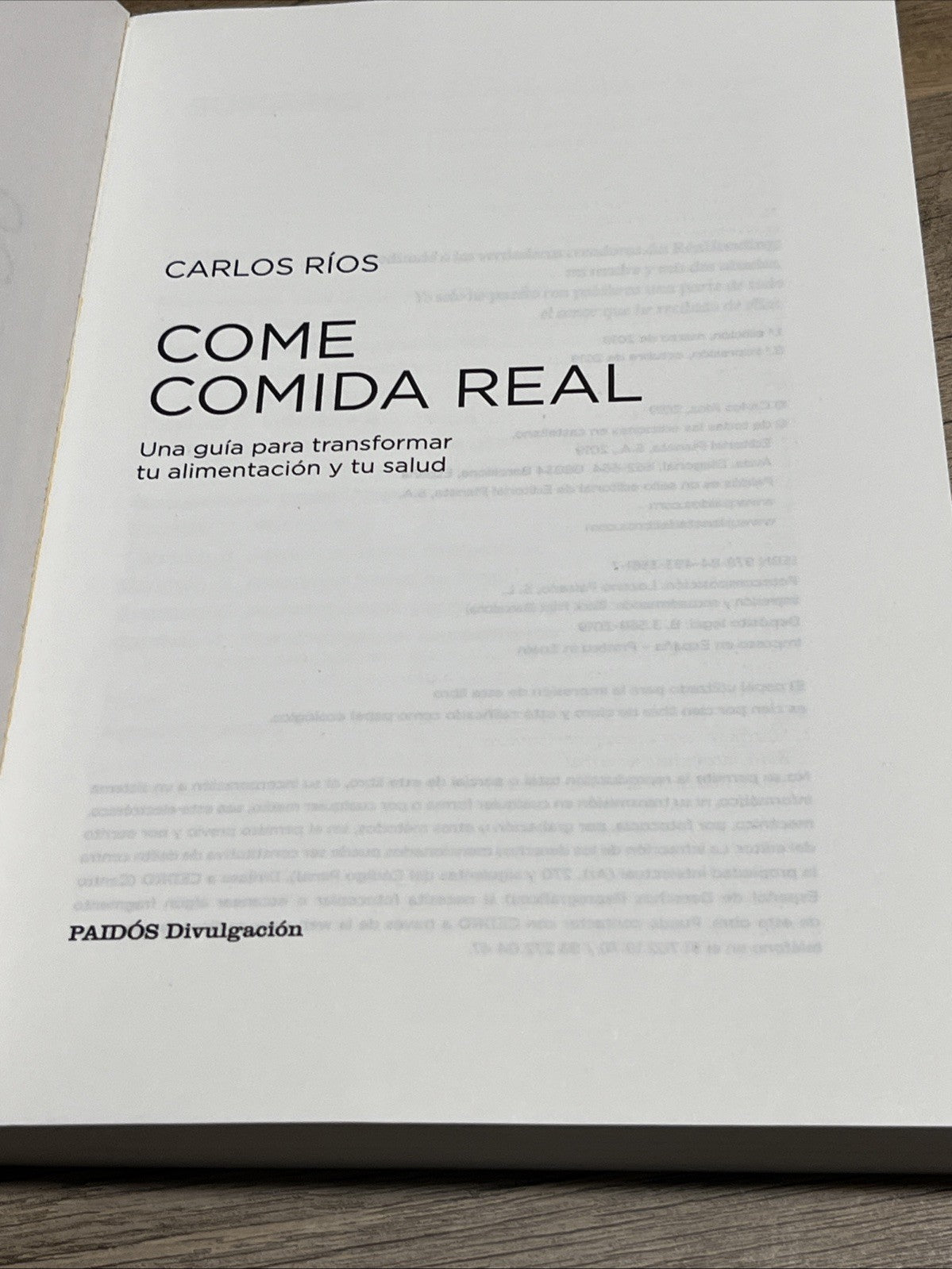 Come comida real:Una guia para transformar tu alimentacion y tu salud,Carlos 8ed