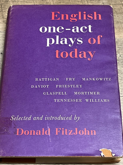 English One-Act Plays of Today 1st Edition Donald Fitzjohn - 1962