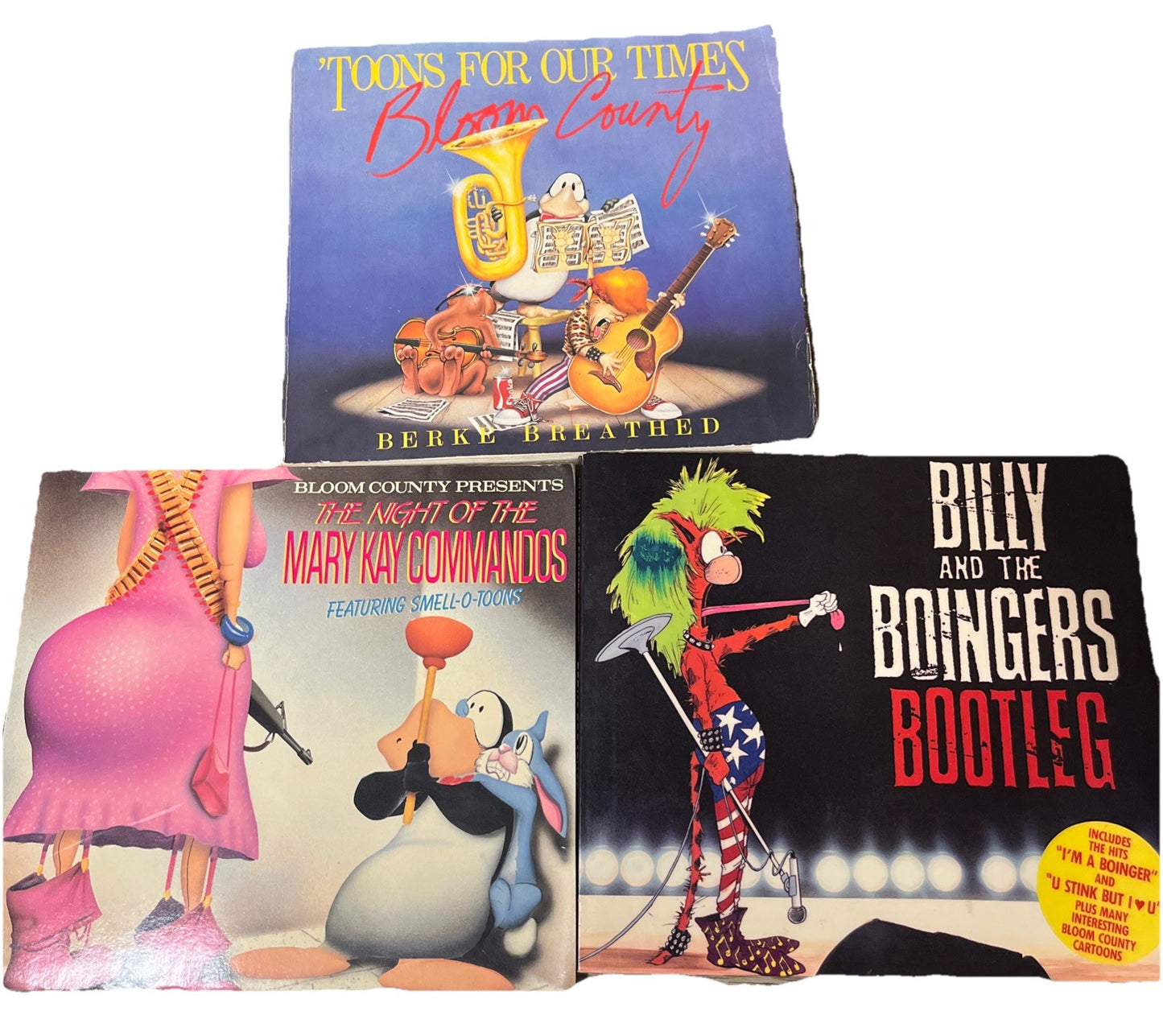 Berkeley  Breathed Books Bloom County Comic Strip Collections- Boingers Lot of 3