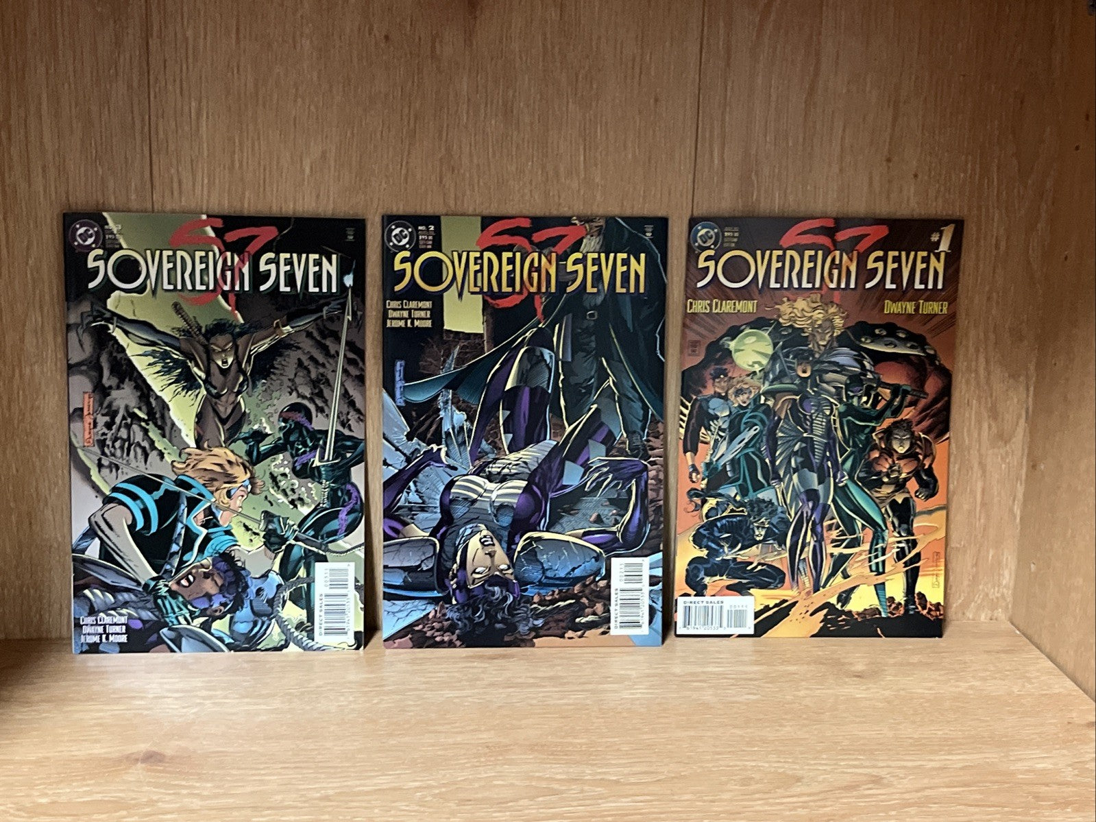 Sovereign Seven #1 #2 # 3 Lot of 3 DC Comics 1995 Chris Claremont