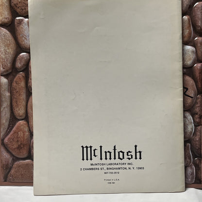 McIntosh Collectable stereo sales and model brochure circa early 1970’S