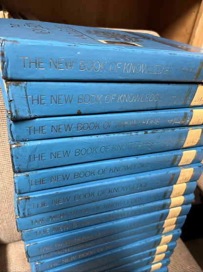 The New Book of Knowledge Encyclopedia 1989 Complete Set 21 Vols. Deluxe Lib Ed
