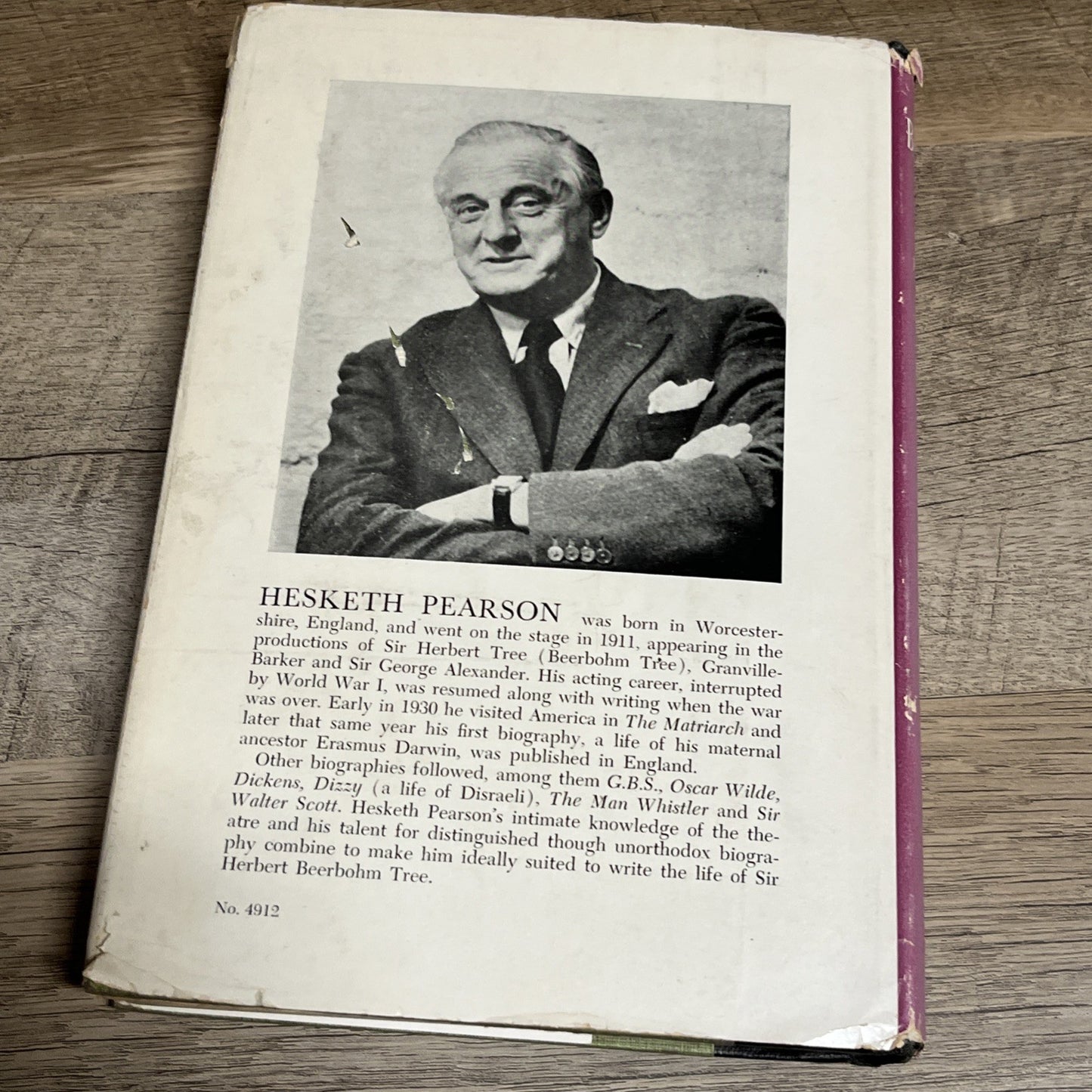 Beerbohm Tree: His Life and Laughter 1st Edition by Hesketh Pearson 1956