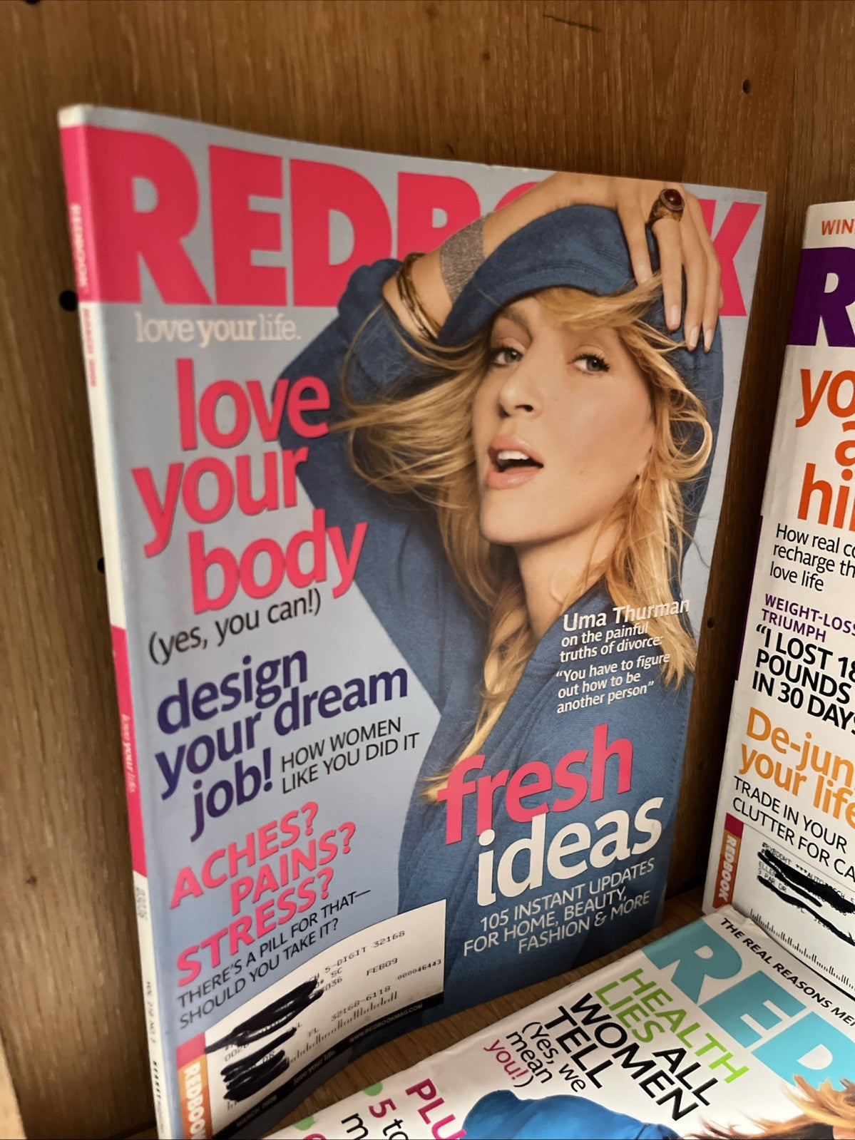 8 Pc REDBOOK MAGAZINE Love Your Life 2007 - 2008 Ashley Judd, Debra ..