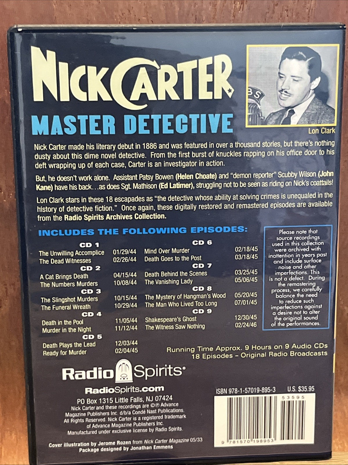 Nick Carter Master Detective Vol. 2 Lon Clark Classic Radio Detectives