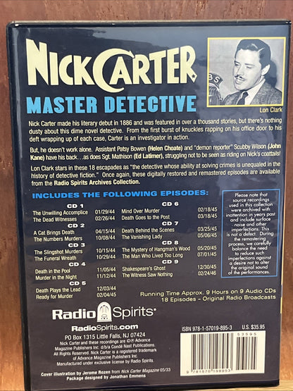 Nick Carter Master Detective Vol. 2 Lon Clark Classic Radio Detectives