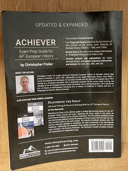 Achiever Exam Prep Guide for AP European History by Christopher Freiler (2021,
