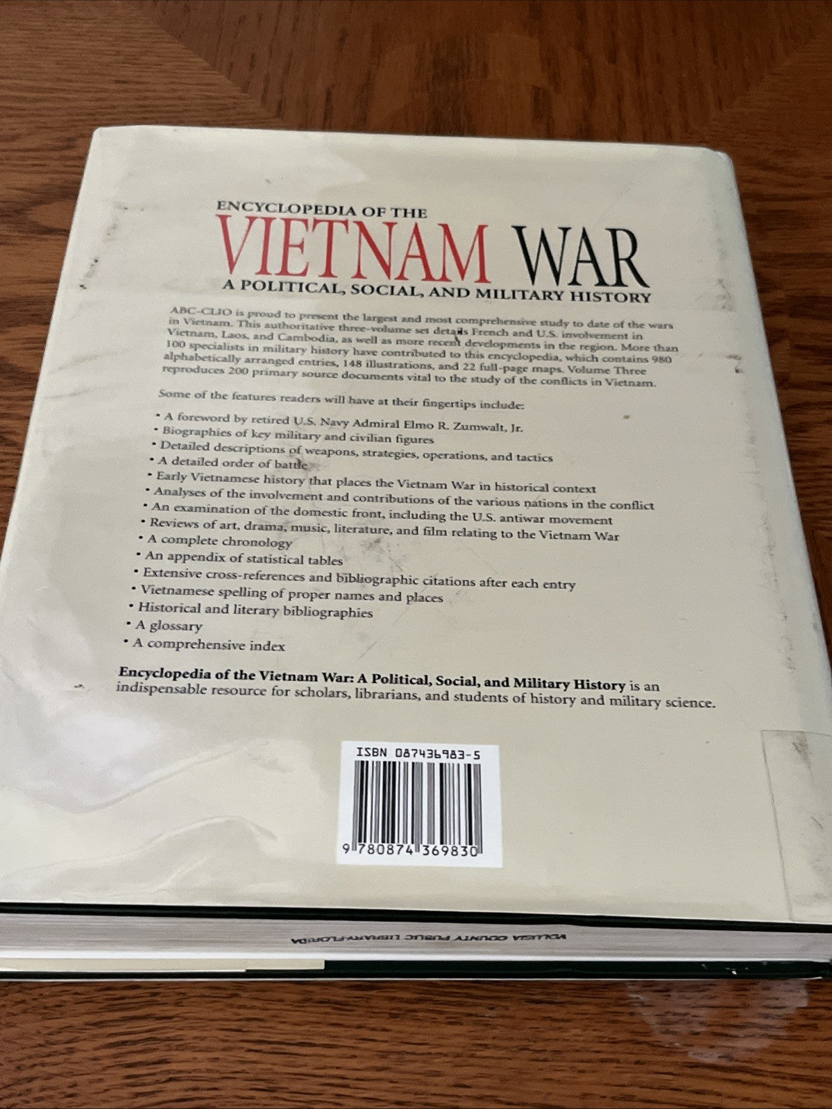 Encyclopedia of the Vietnam War Volume Two by Spencer Tucker, hb/dj 1998