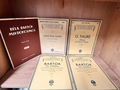 Bela Bartok Mikrokosmos Piano Solo & Schemer’s Llibrary Musical Classics Lot 5